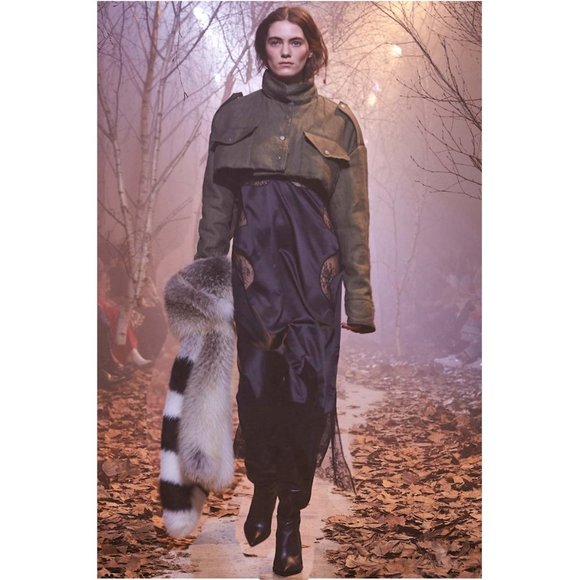 OFF-WHITE c/o Virgil Abloh Midi Slip Dress w/ Lace Cut Outs 2017 Runway - Picture 13 of 13